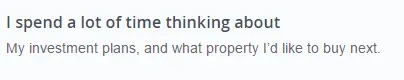 Spend a lot of time thinking about answer example