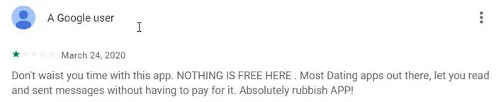 1-star ThaiCupid review on Google Play