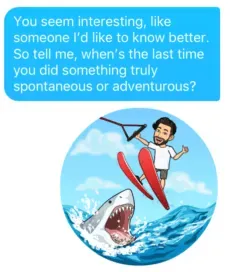 great bitmoji for Tinder