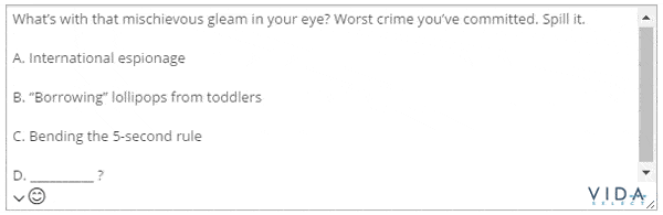 Multiple choice conversation starter that's fun to answer