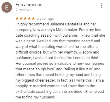NJ's Matchmaker review 5-stars on Google