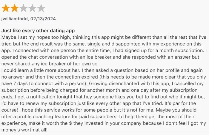 2-star CMB review on the App Store