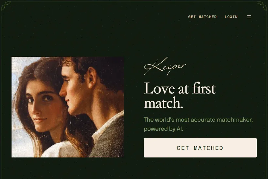 Keeper is an AI matchmaking service