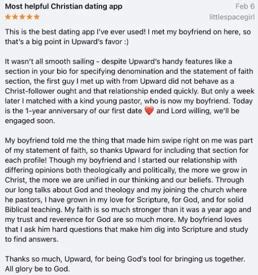 5-star Upward review