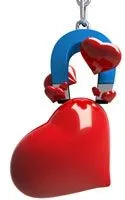 Magnet attracting a heart