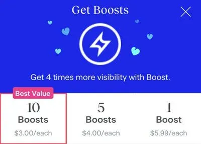 cost of a match profile boost