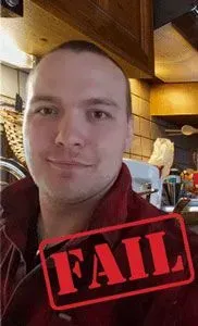 example of a messy backdrop on a FaceTime date