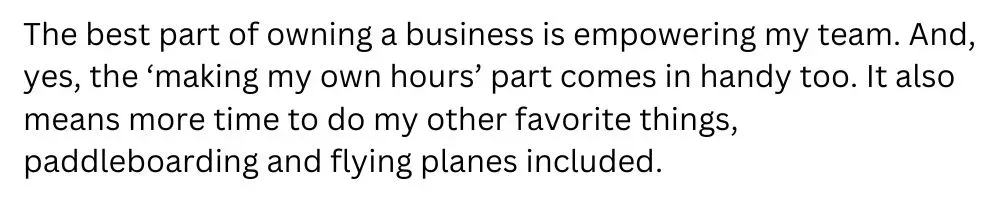 Example of how to describe what you do in an attractive way.