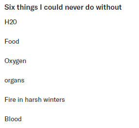 Boring list on OkCupid