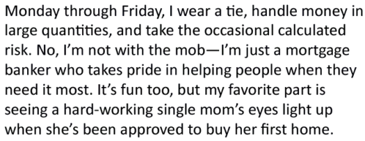 dating profile example