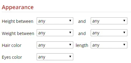 rosebrides advanced search
