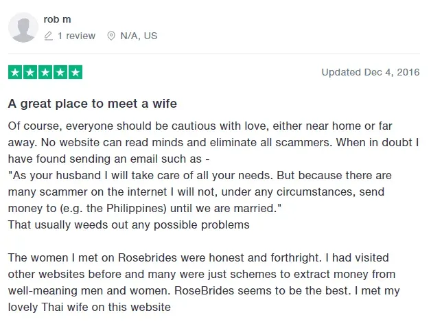 rosebrides review trustpilot