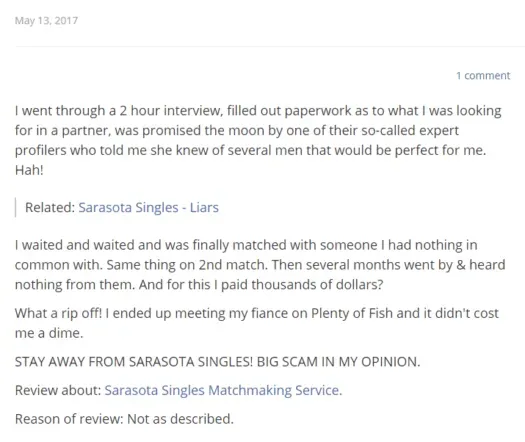 sarasota singles review