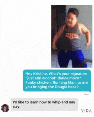 What's your signature "just add alcohol" dance move? Tinder opener for men.