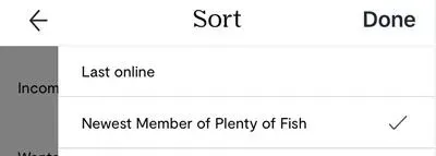 Sort by newest member
