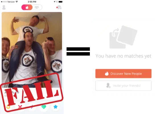 no tinder matches